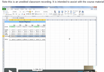 Certificate IV in Bookkeeping bsbitu402 classroom recording