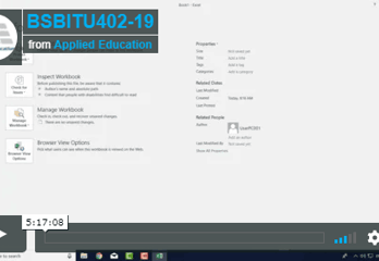 Classroom recording for BSBITU402 available 1